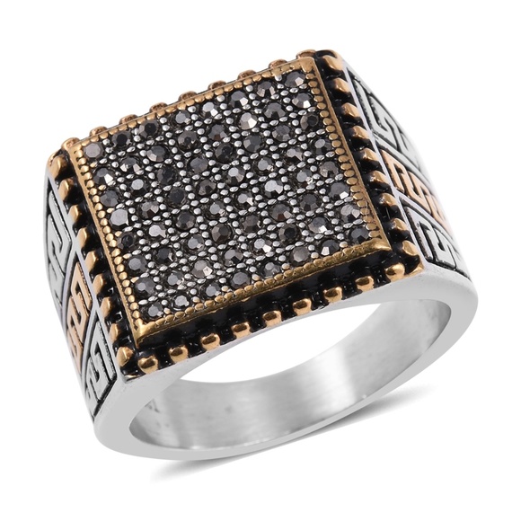 Other - Grey Austrian Crystal Black Oxidized, Ring